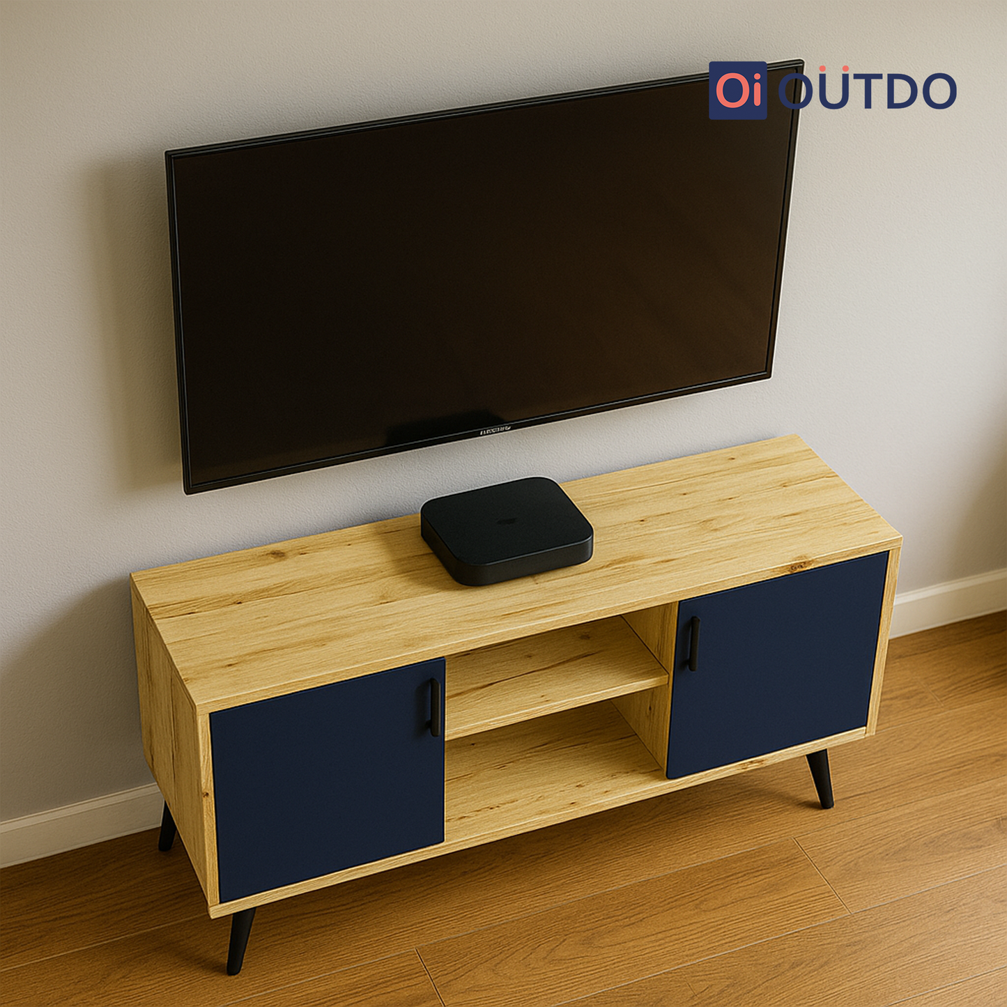 SymView TV Unit | Flagstaff Oak Navy Blue