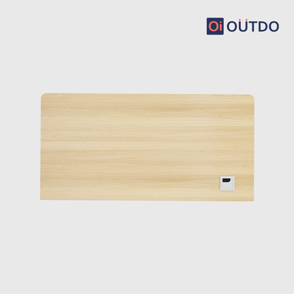 OutDo Core Study Desk with Drawer & Cabinet Storage | Burma Teak and Navi Blue