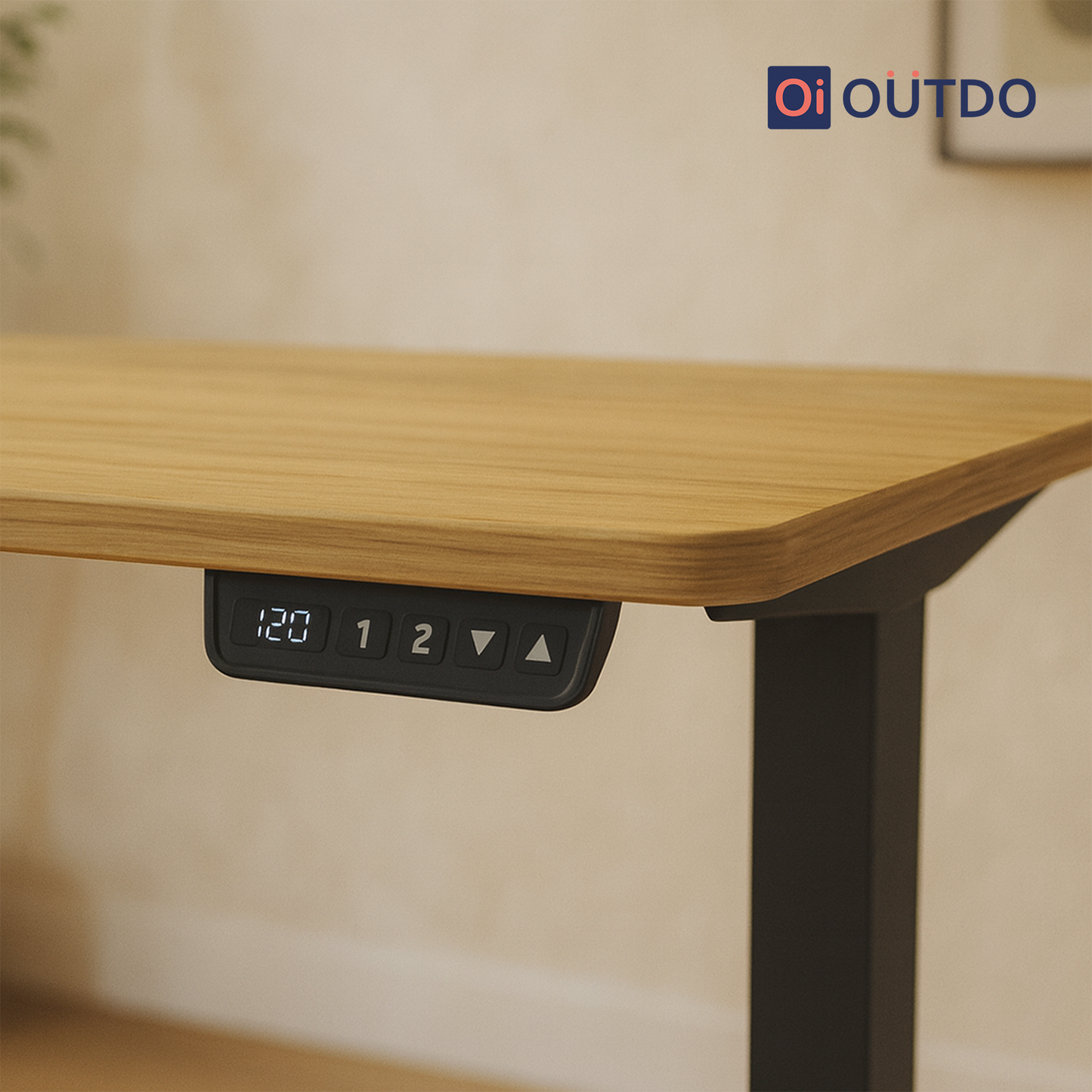 FlexPro Sit-Stand Smart Desk | Tundra Oak