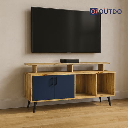 TierView TV Unit | Flagstaff Oak Navy Blue