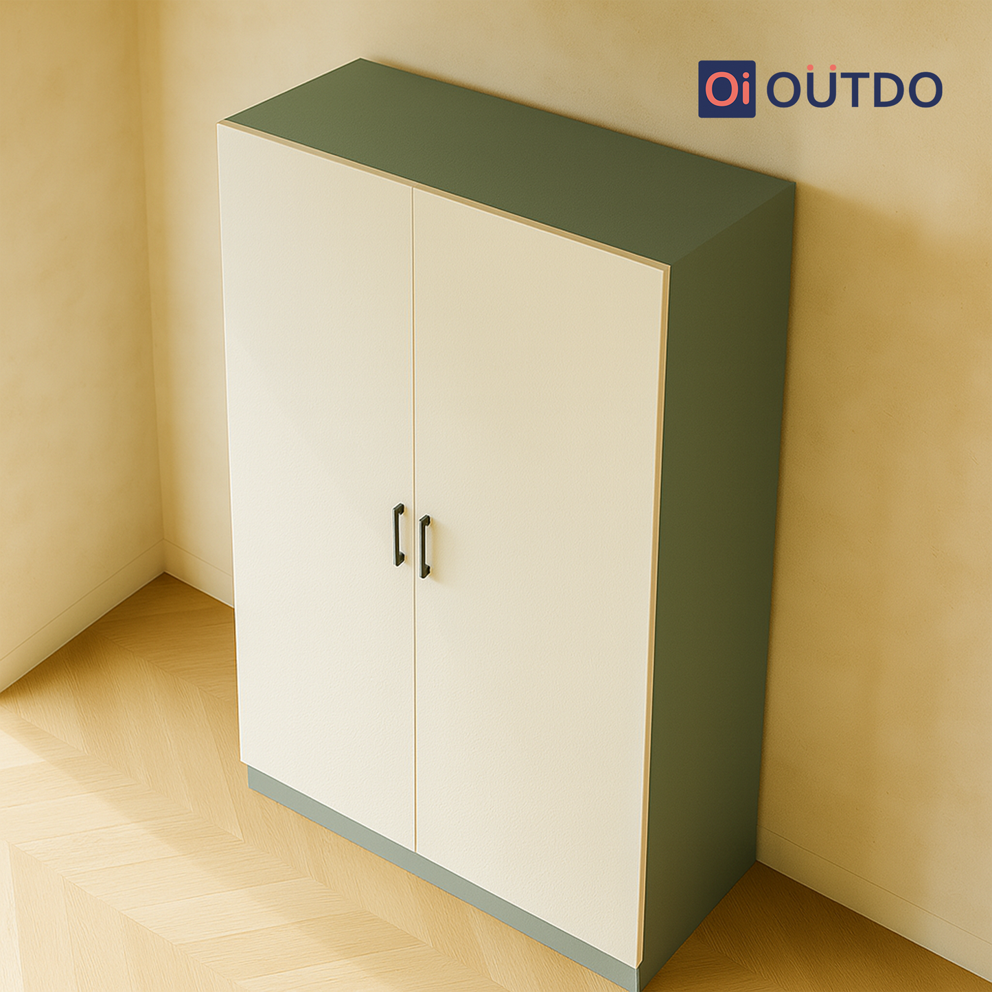 Moduno 2 Door Wardrobe | Fern Green Water Green