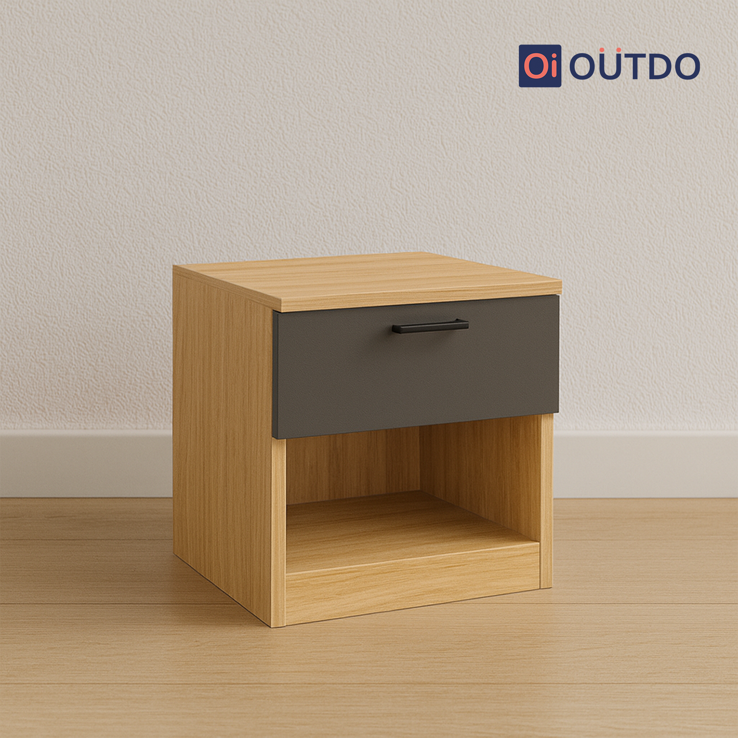 NiteBlock Bed Side Table | Tundra Oak Slate Grey