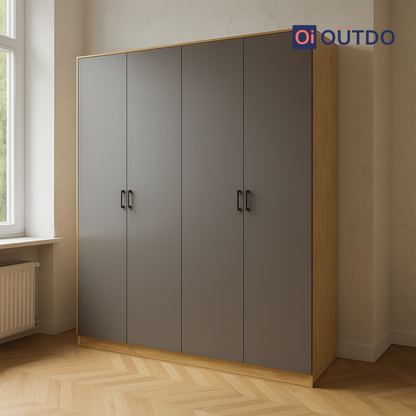 StoreForm 4 Door Wardrobe | Tundra Oak Slate Grey