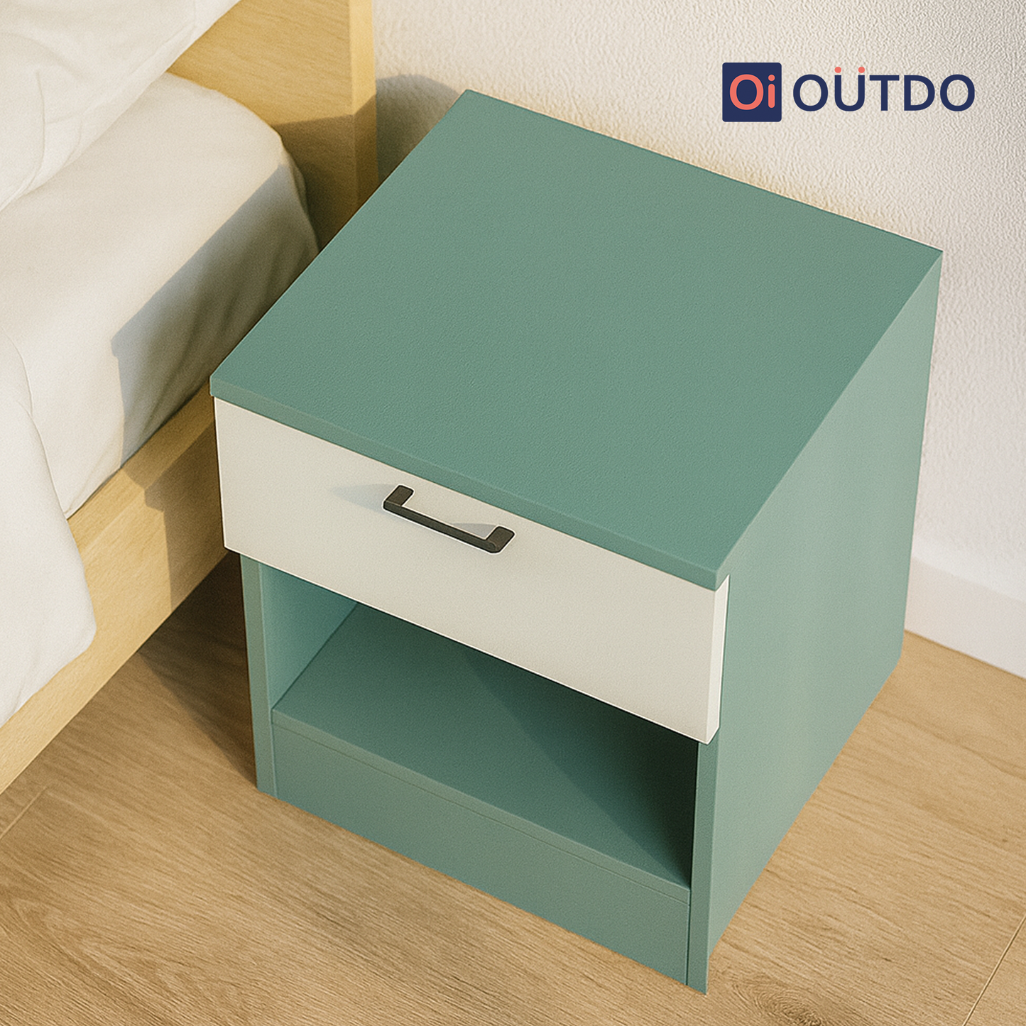 NiteBlock Bed Side Table | Fern Green Water Green