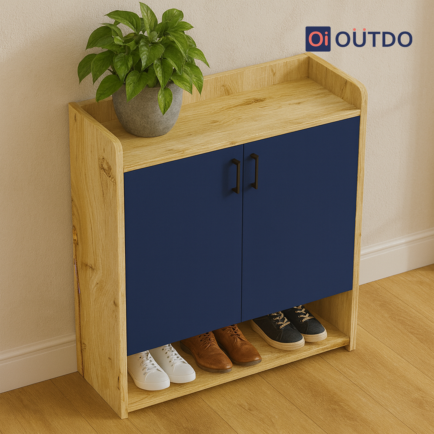StepNest Shoe Rack | Flagstaff Oak Navy Blue