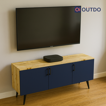 BlockView TV Unit | Flagstaff Oak Navy Blue