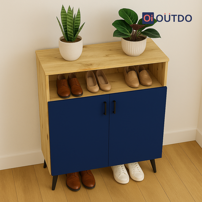 LiftLoom Shoe Rack | Flagstaff Oak Navy Blue