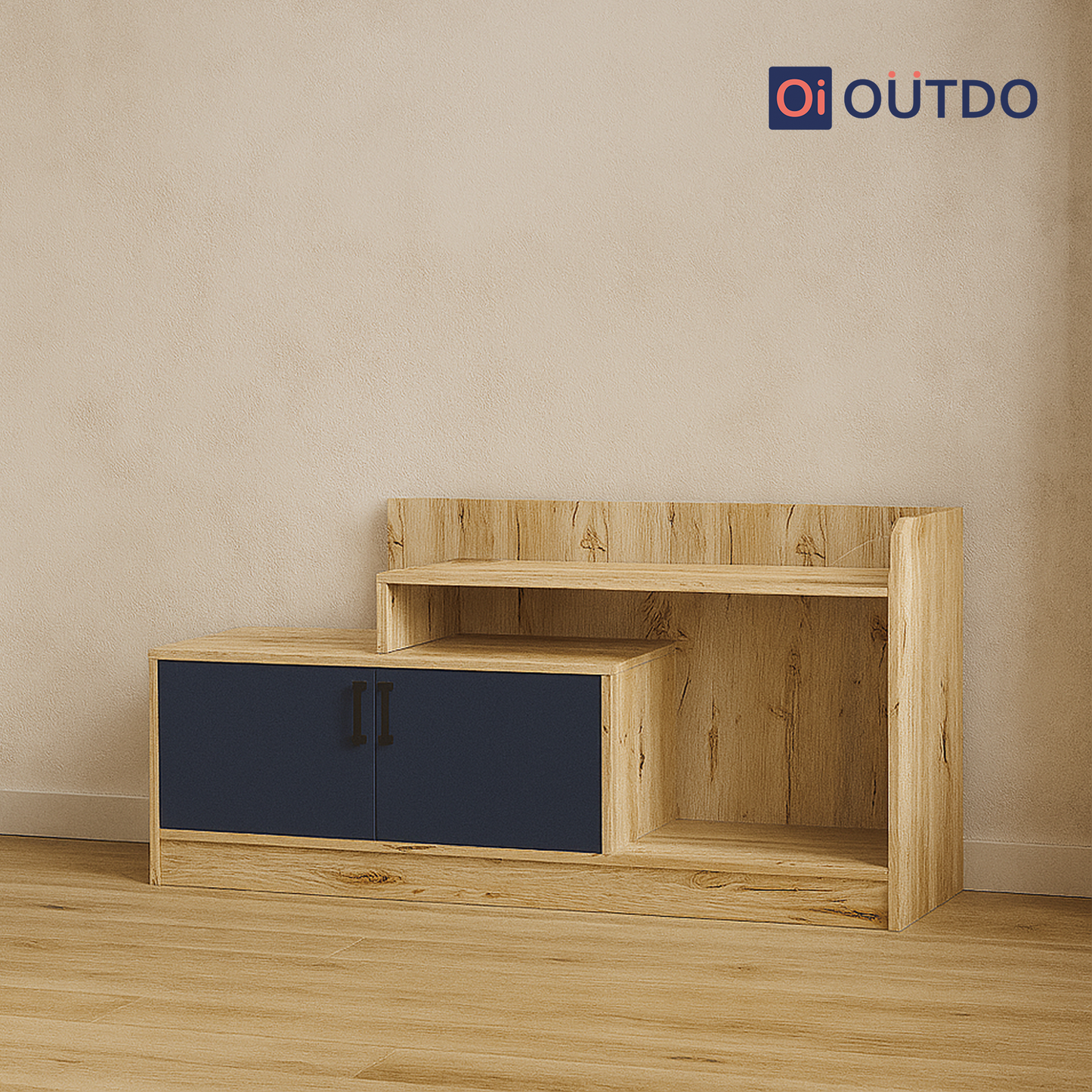 ViewFold TV Unit | Flagstaff Oak Navy Blue