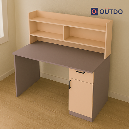 Clario Study Desk with Book Shelf | Voila Clay