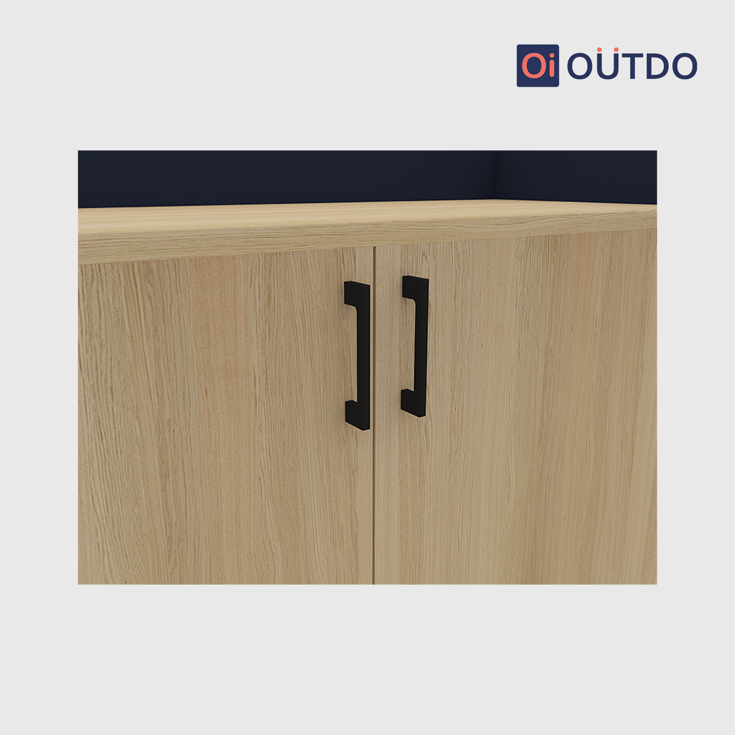 OutDo SlimStep Compact Shoe Rack – Space-Saving Design | Burma Teak and Navy Blue