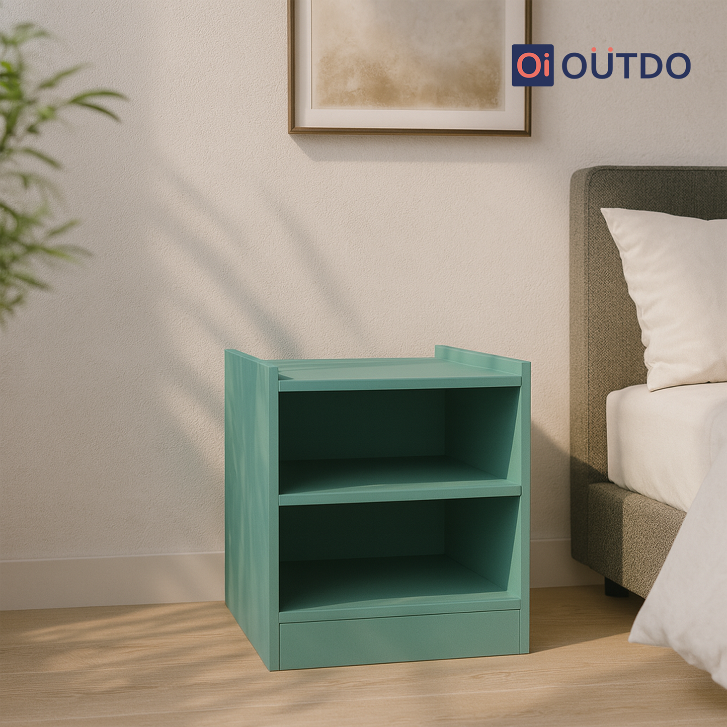 OpenRest Bed Side Table | Fern Green Water Green
