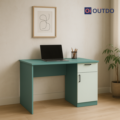 TaskNest Study Desk | Fern Green Water Green