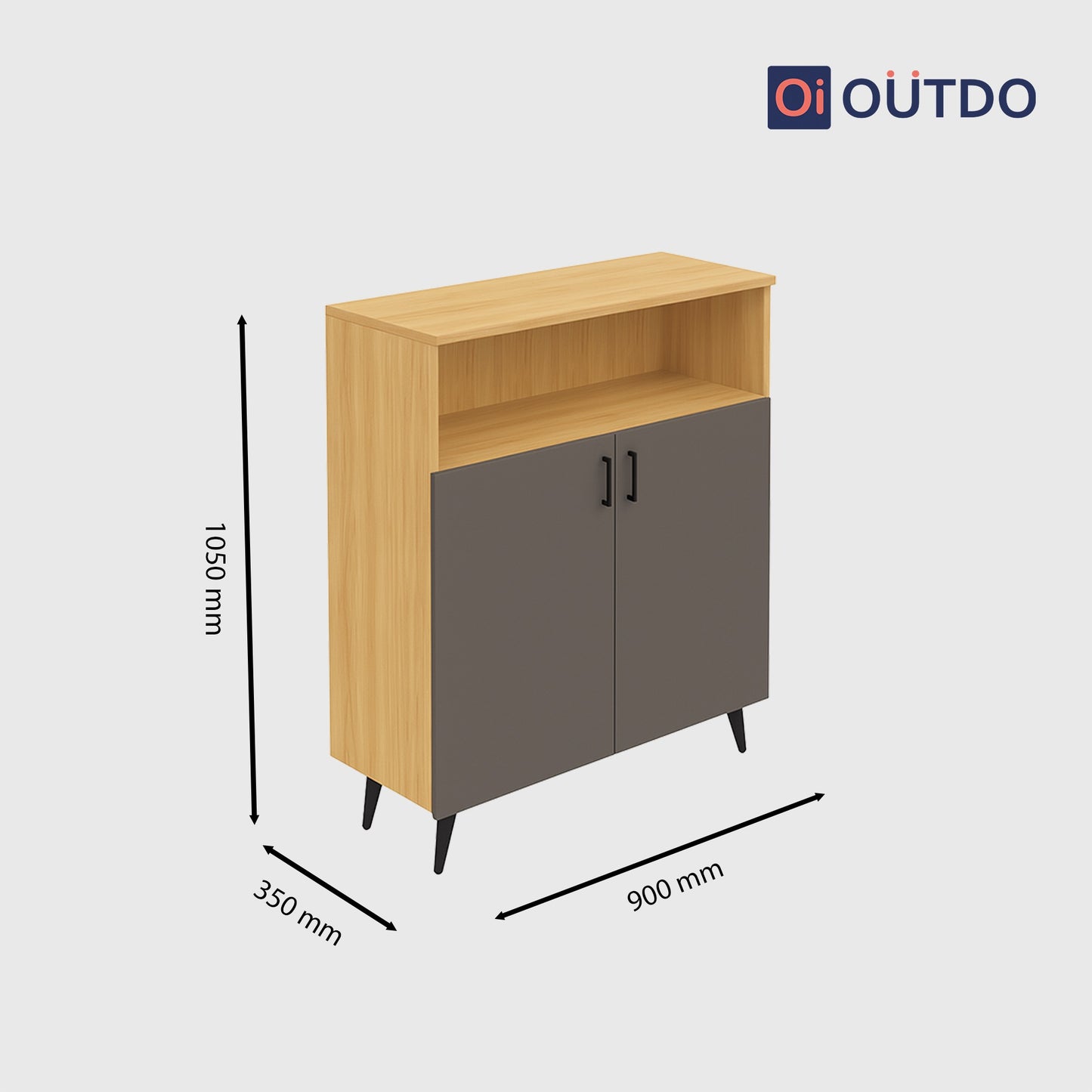 LiftLoom Shoe Rack | Tundra Oak Slate Grey