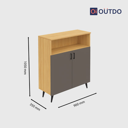 LiftLoom Shoe Rack | Tundra Oak Slate Grey