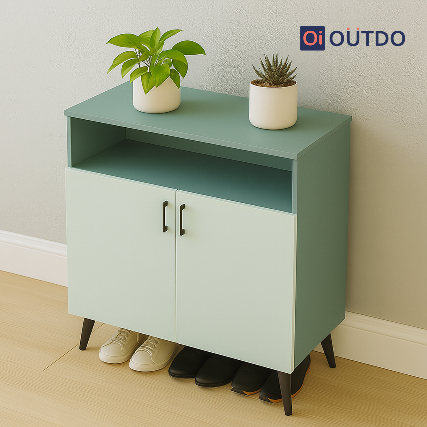 LiftLoom Shoe Rack | Fern Green Water Green