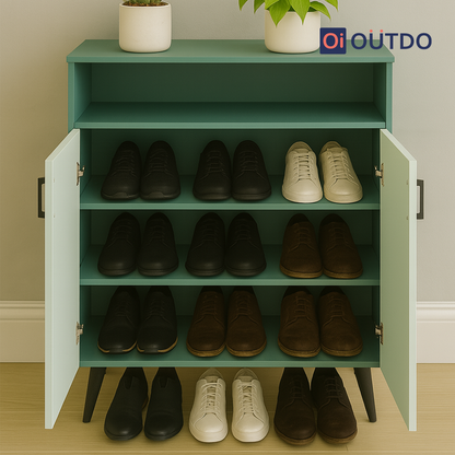 LiftLoom Shoe Rack | Fern Green Water Green