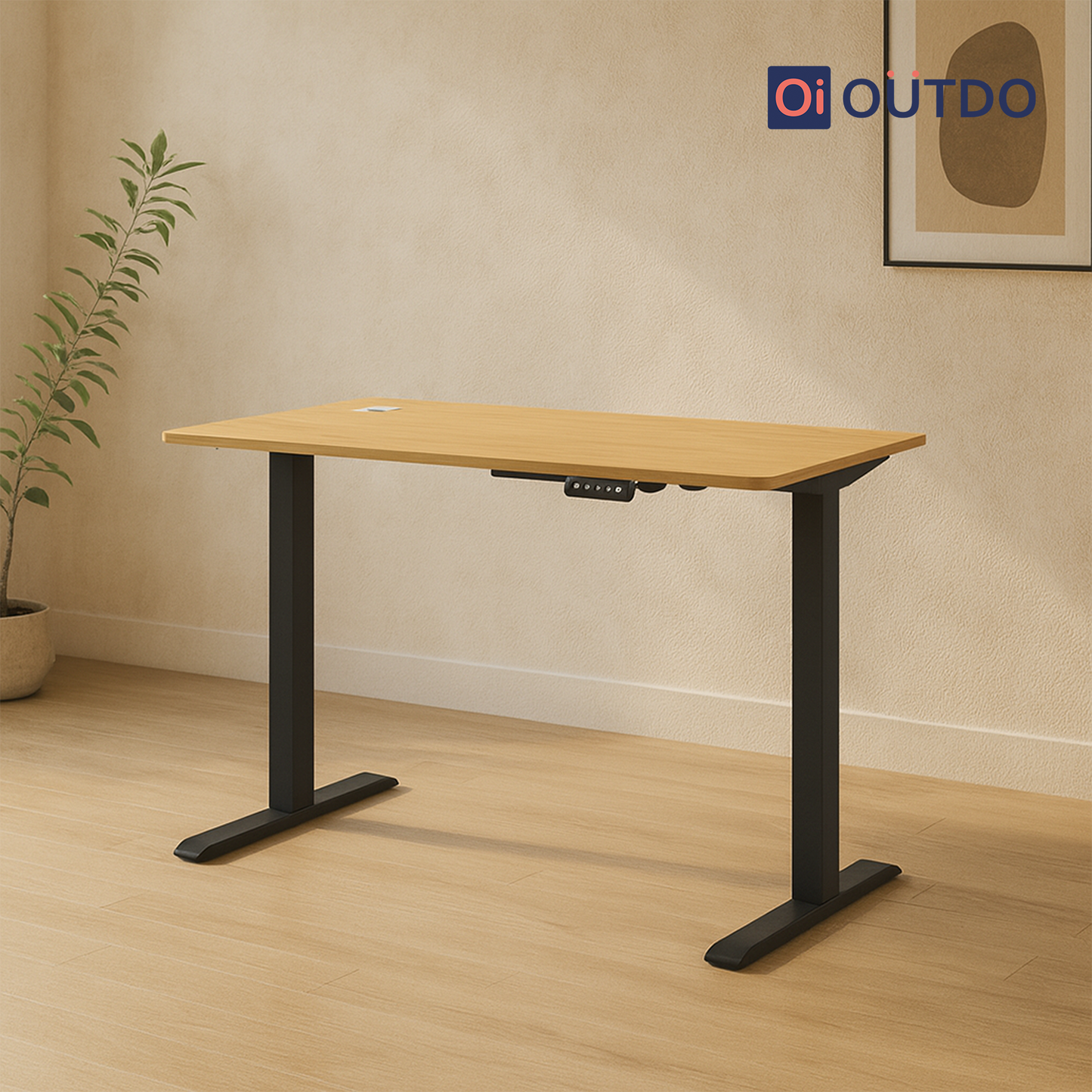 FlexPro Sit-Stand Smart Desk | Tundra Oak