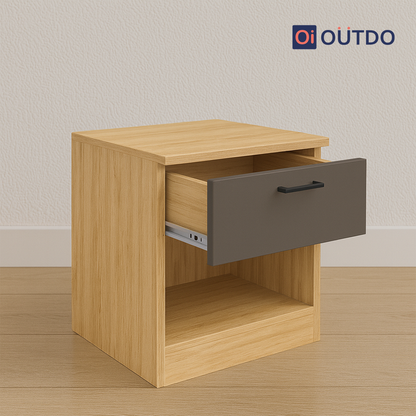 NiteBlock Bed Side Table | Tundra Oak Slate Grey