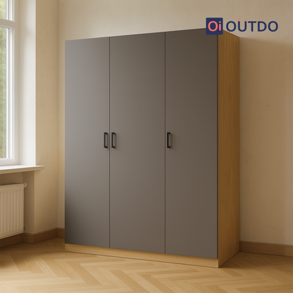 Compaxo 3 Door Wardrobe | Tundra Oak Slate Grey