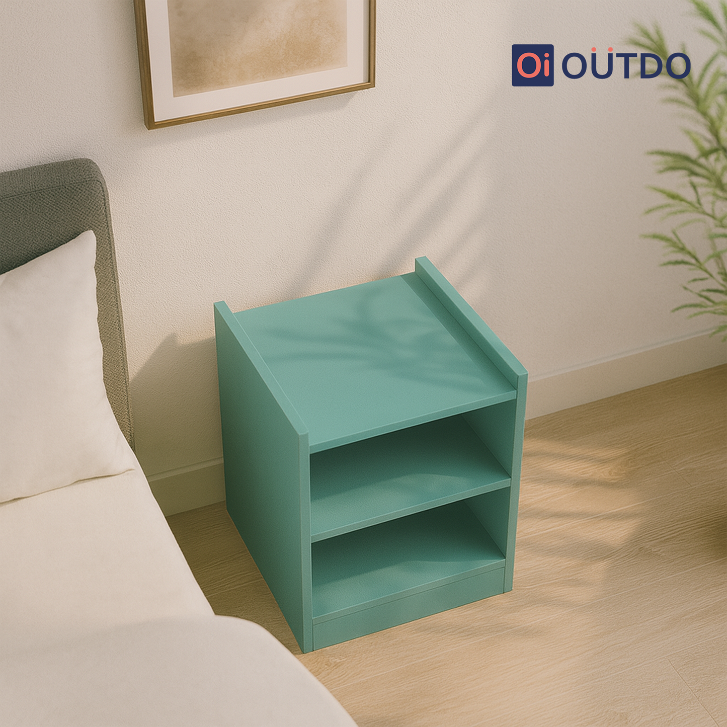 OpenRest Bed Side Table | Fern Green Water Green