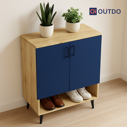 ShoeSync Shoe Rack | Flagstaff Oak Navy Blue