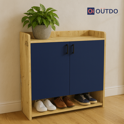 StepNest Shoe Rack | Flagstaff Oak Navy Blue