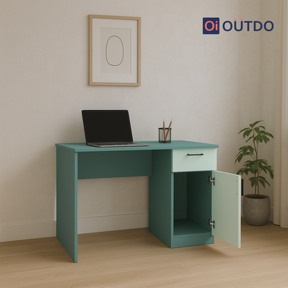TaskNest Study Desk | Fern Green Water Green