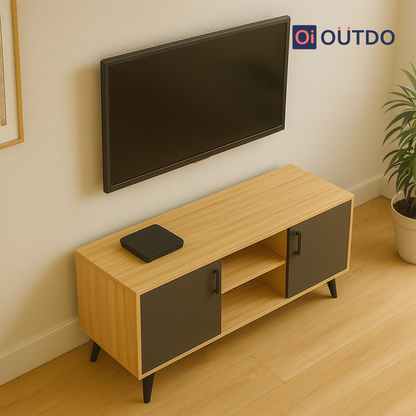 SymView TV Unit Tundra Oak Slate Grey