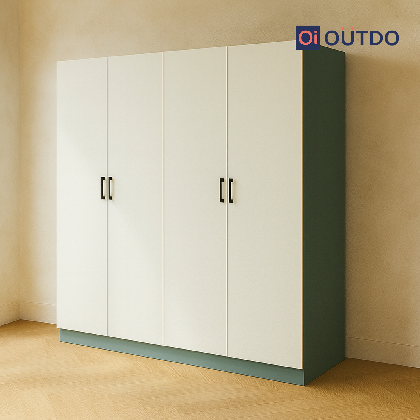 StoreForm 4 Door Wardrobe |Fern Green Water Green