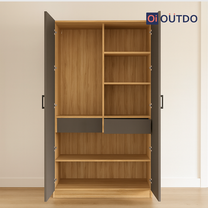 Moduno 2 Door Wardrobe | Tundra Oak Slate Grey