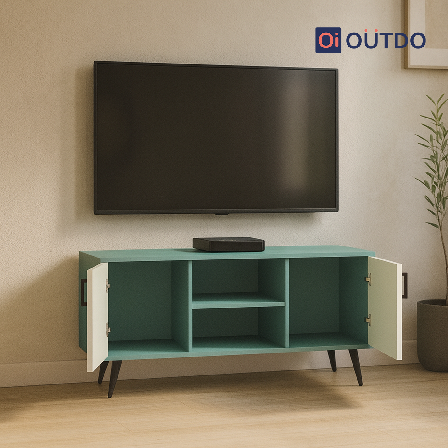 SymView TV Unit | Fern Green Water Green