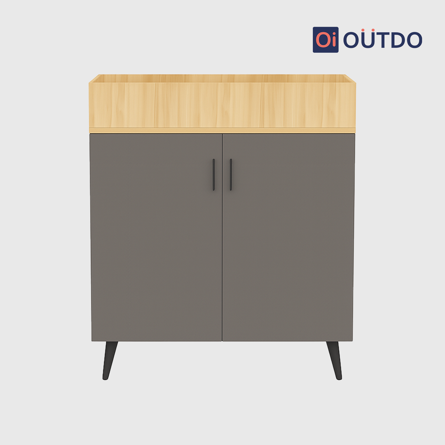 TrayNest Shoe Rack | Tundra Oak  Slate Grey