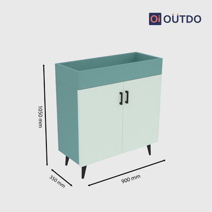 TrayNest Shoe Rack | Fern Green Water Green