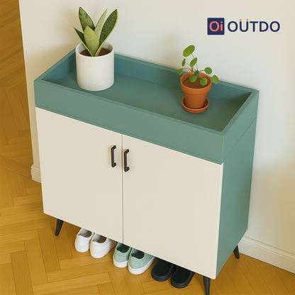 TrayNest Shoe Rack | Fern Green Water Green