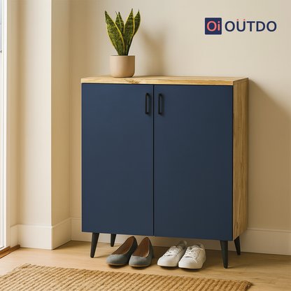 HideStep Shoe Rack | Flagstaff Oak Navy Blue