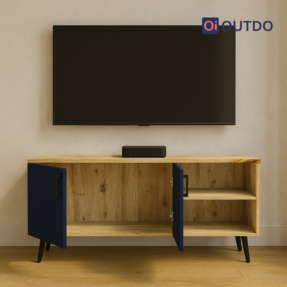 DualView TV Unit | Flagstaff Oak Navy Blue