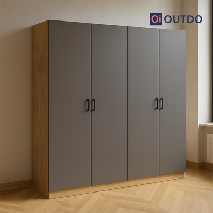 StoreForm 4 Door Wardrobe | Tundra Oak Slate Grey