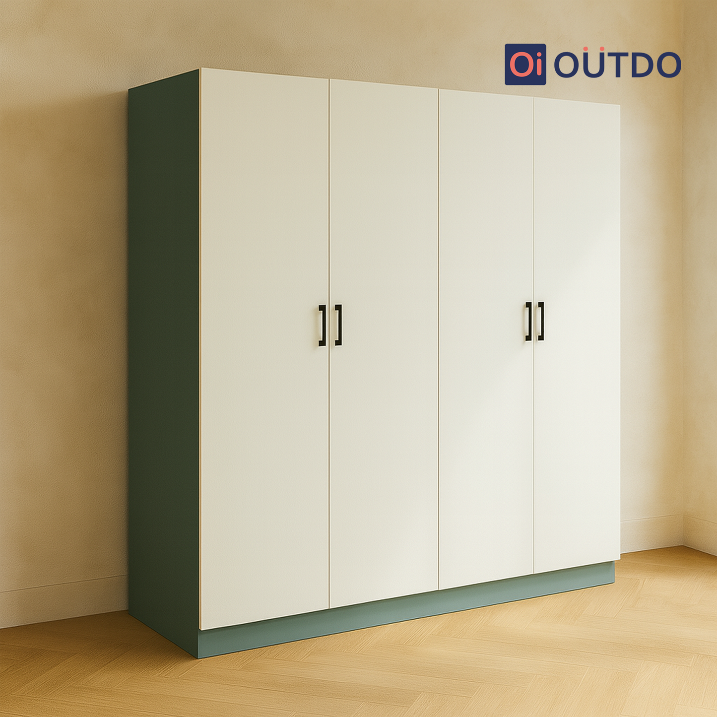 StoreForm 4 Door Wardrobe |Fern Green Water Green