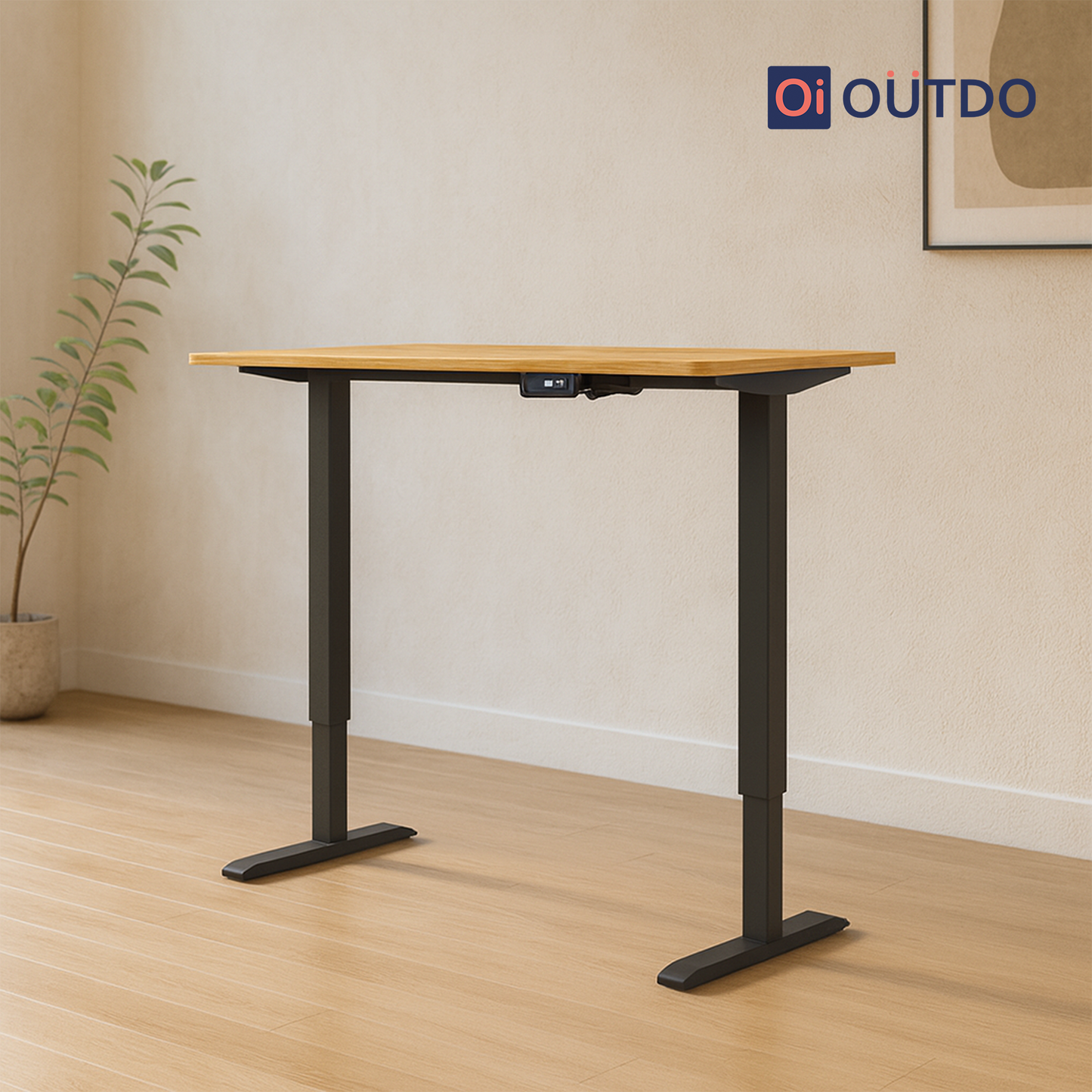 FlexPro Sit-Stand Smart Desk | Tundra Oak