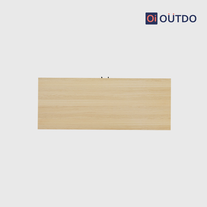 OutDo StepEase Shoe Rack with Open Display Shelf | Burma Teak and Navi Blue