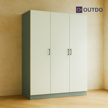 Compaxo 3 Door Wardrobe  | Fern Green Water Green