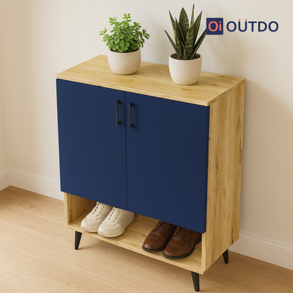 ShoeSync Shoe Rack | Flagstaff Oak Navy Blue