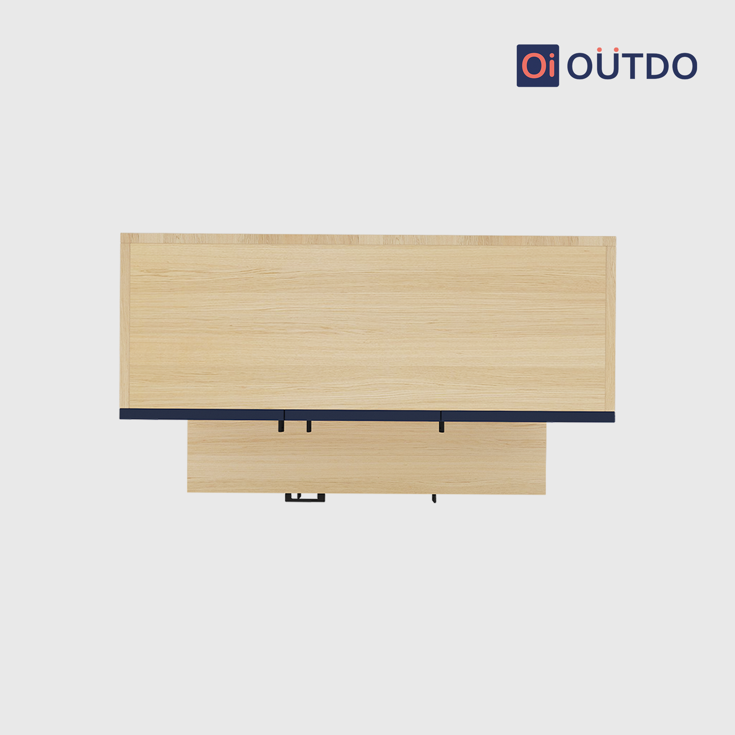 OutDo Vista Modular Crockery Unit – Countertop Edition | Burma Teak and Navy Blue