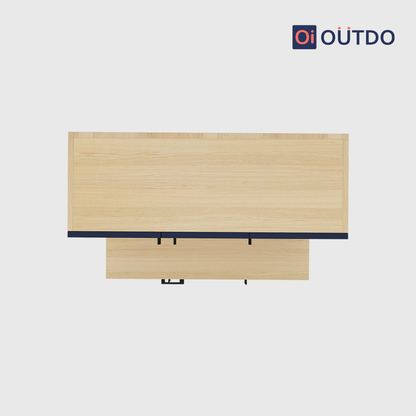 OutDo Vista Modular Crockery Unit – Countertop Edition | Burma Teak and Navy Blue