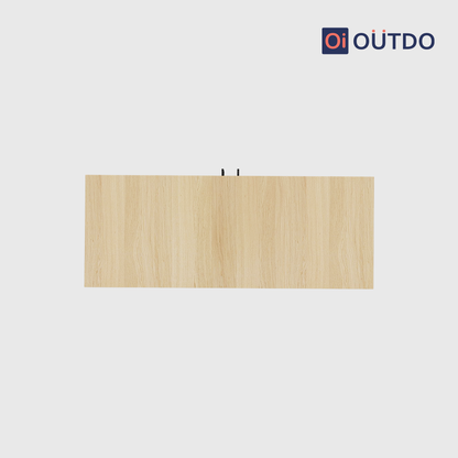 OutDo NeoStep Shoe Cabinet – Minimalist 2-Door Rack | Burma Teak and Navy Blue