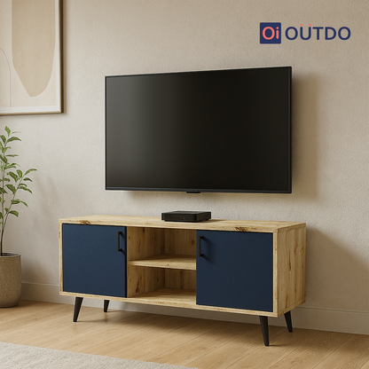 SymView TV Unit | Flagstaff Oak Navy Blue