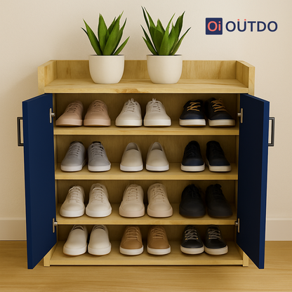 StepNest Shoe Rack | Flagstaff Oak Navy Blue