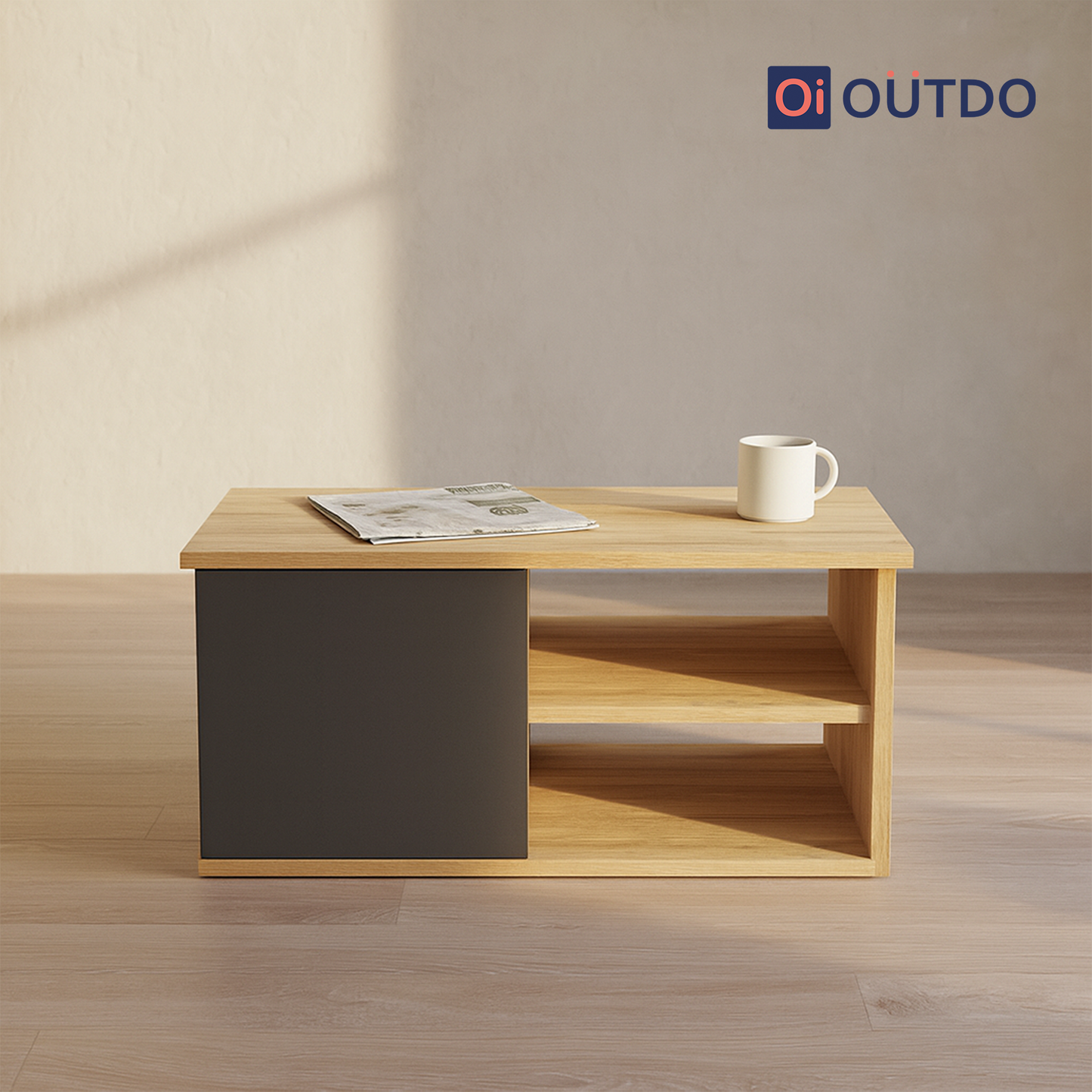 BrewBox Coffee Table | Tundra Oak Slate Grey