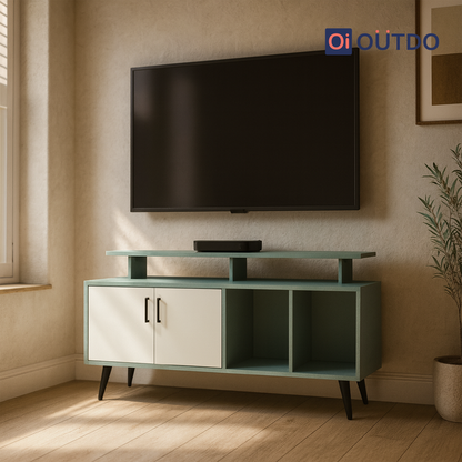 TierView TV Unit | Fern Green Water Green
