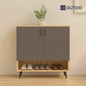 ShoeSync Shoe Rack | Tundra Oak Slate Grey